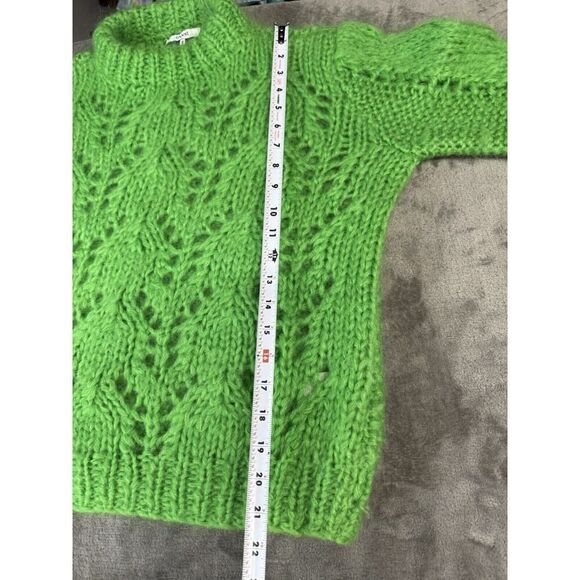 GANNI THE JULLIARD MOHAIR PULLOVER - CLASSIC GREEN Sweater Large - Picture 11 of 14